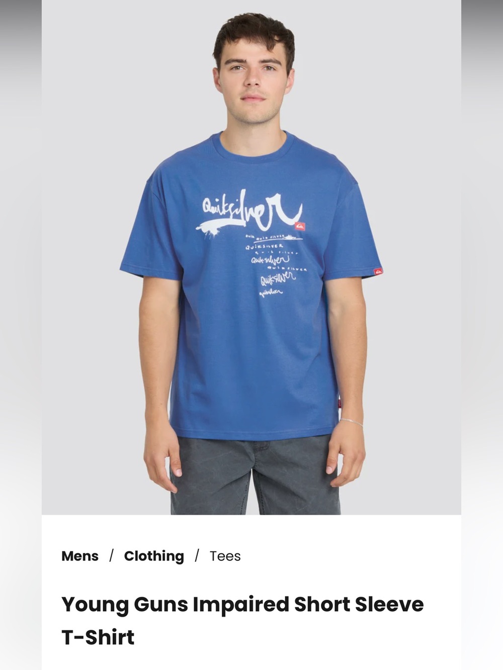 Quiksilver Men’s YG Impaired Graphic Crewneck Cotton Tee- set of 2